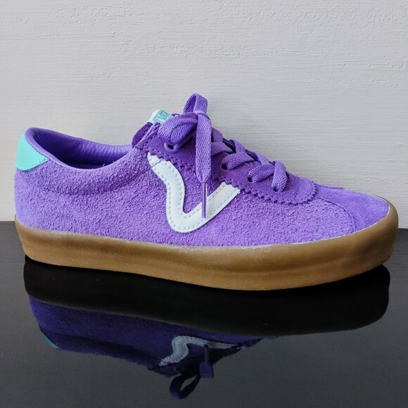 Vans Women's Sport Low Suede Sneaker in Elegant & Romantic Multi/Lavender/Gum - Picture 1 of 12